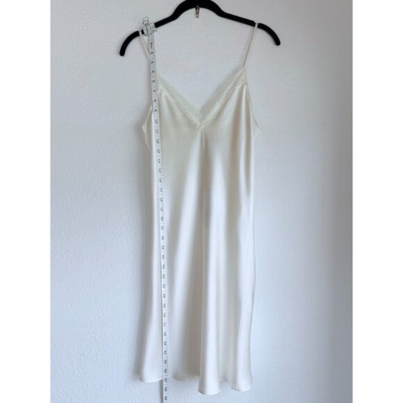 NWT Etam Milky Washable Silk Lace Detail Slip Chemise Nightie in Pearl Size S - Picture 12 of 14